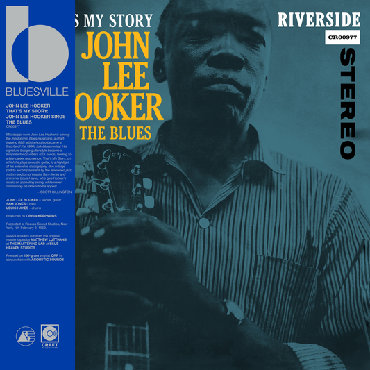 John Lee Hooker- That's My Story: John Lee Hooker Sings The Blues (Bluesville Acoustic Sounds Series) [180g Black Vinyl - paper wrapped] { VINYL LP }