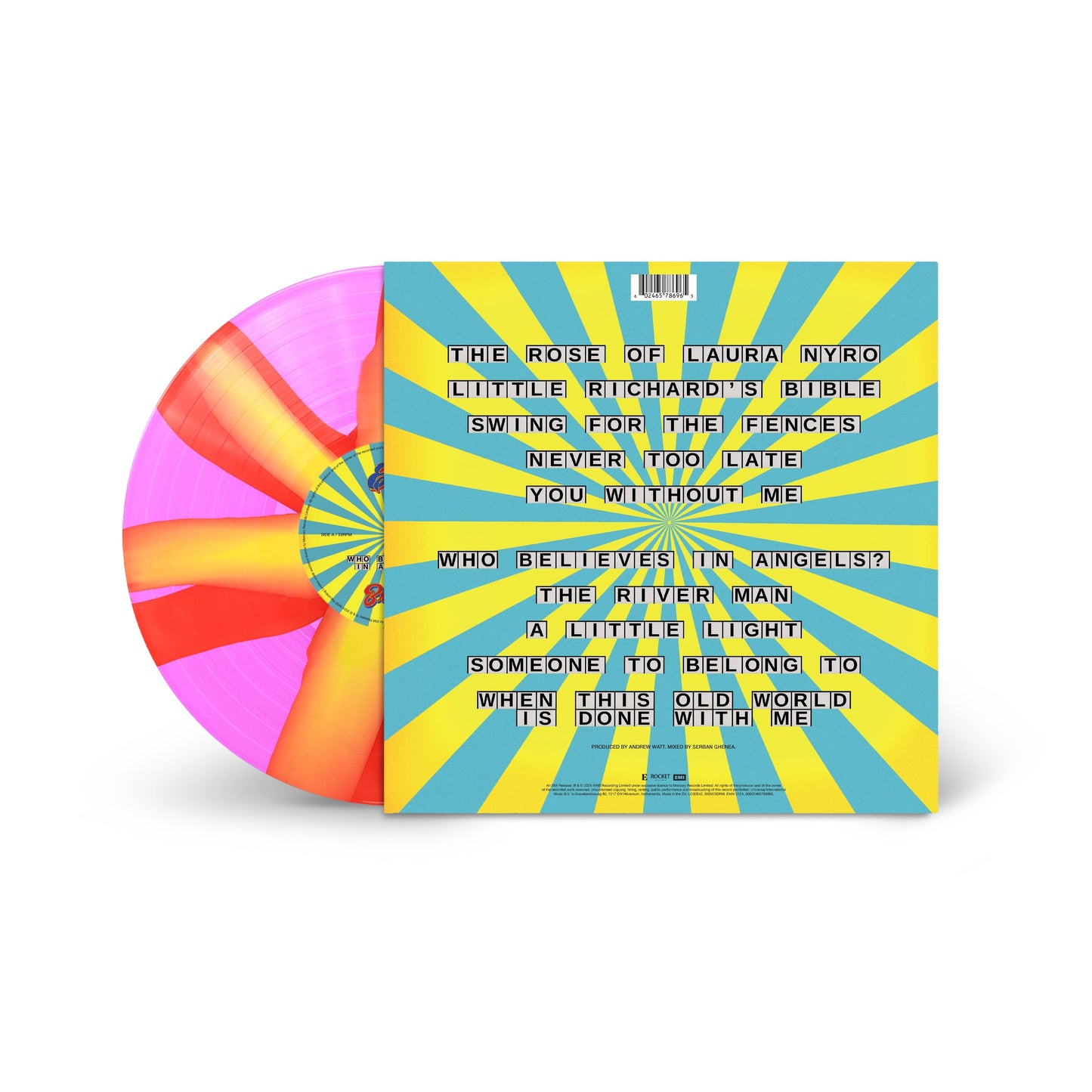 Elton John & Brandi Carlile- Who Believes in Angels? [Pink Spiral LP] (Indie Exclusive Vinyl) (DAMAGED) { VINYL LP }