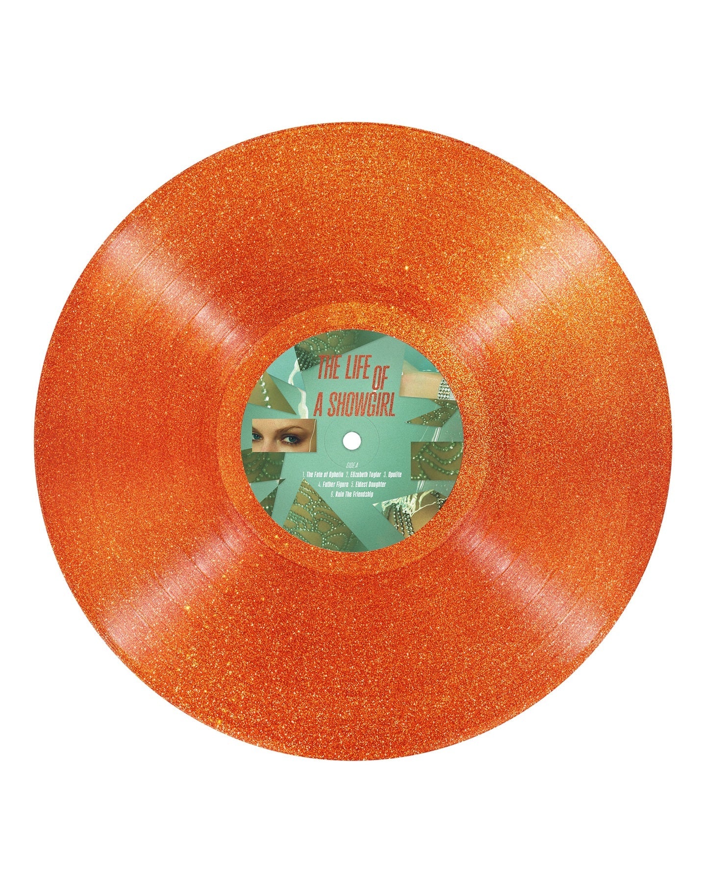 Taylor Swift- The Life of a Showgirl [Sweat and Vanilla Perfume Portofino Orange Glitter Vinyl] (DAMAGED) { VINYL LP }